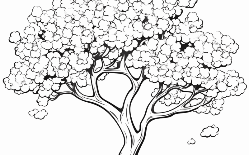Tree Coloring Pages Free Printable