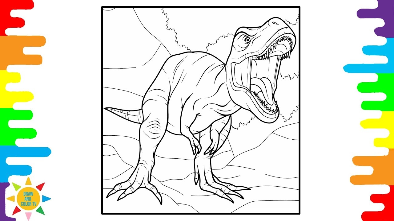 Tyrannosaurus Coloring Pages T Rex Coloring Pages Dinosaur Coloring Page YouTube
