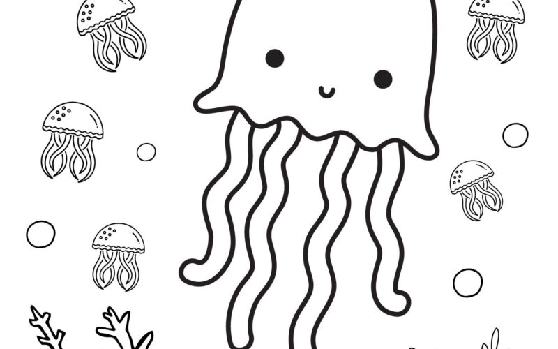 Under The Sea Coloring Pages Sea Life Coloring Ocean Coloring Pages Under Water Coloring Ocean Life Coloring Sea Creature Coloring Page Etsy
