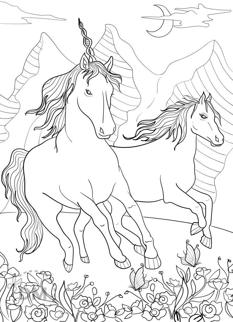 printable coloring pages horses