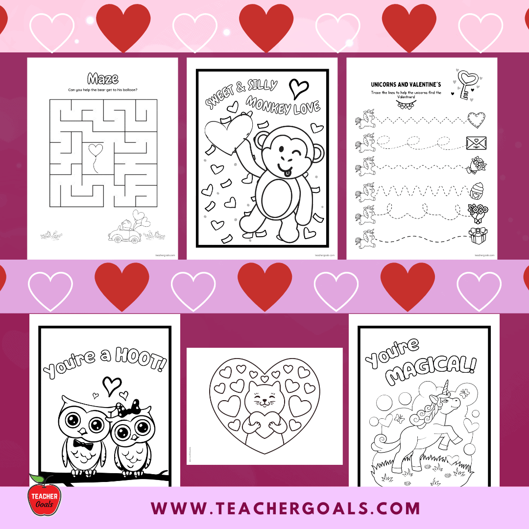 Valentine s Day Coloring Book Activity Book TeacherGoals