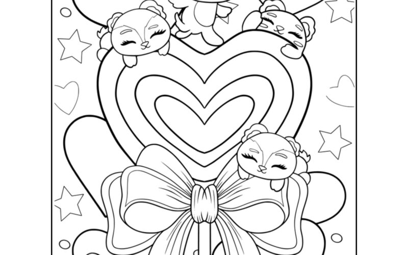 Valentine s Day Cut Animals Coloring Pages Winter Valentines Day Coloring Book Made By Teachers