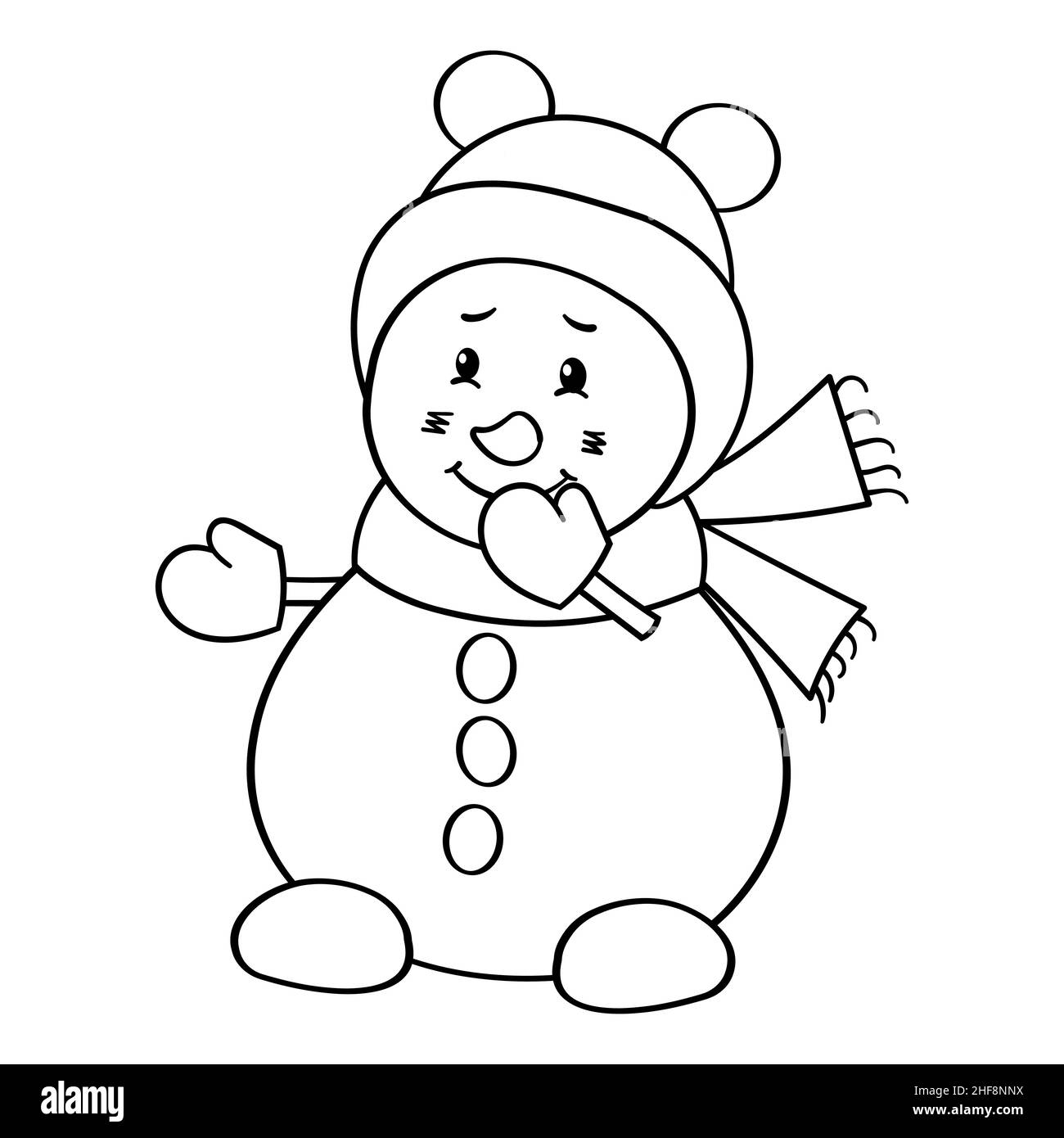 Vector Coloring Page With A Cute Snowman In A Winter Hat Stock Vector Image Art Alamy Vector Coloring Page With A Cute Snowman In A Winter Hat Stock Vector Image Art Alamy