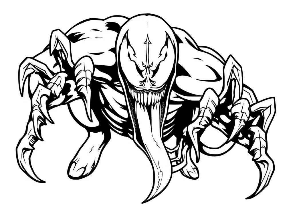 venom coloring page