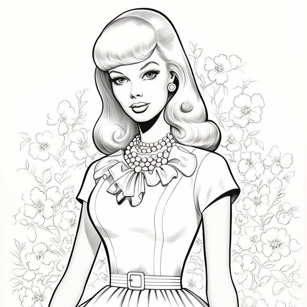 barbie printable coloring pages