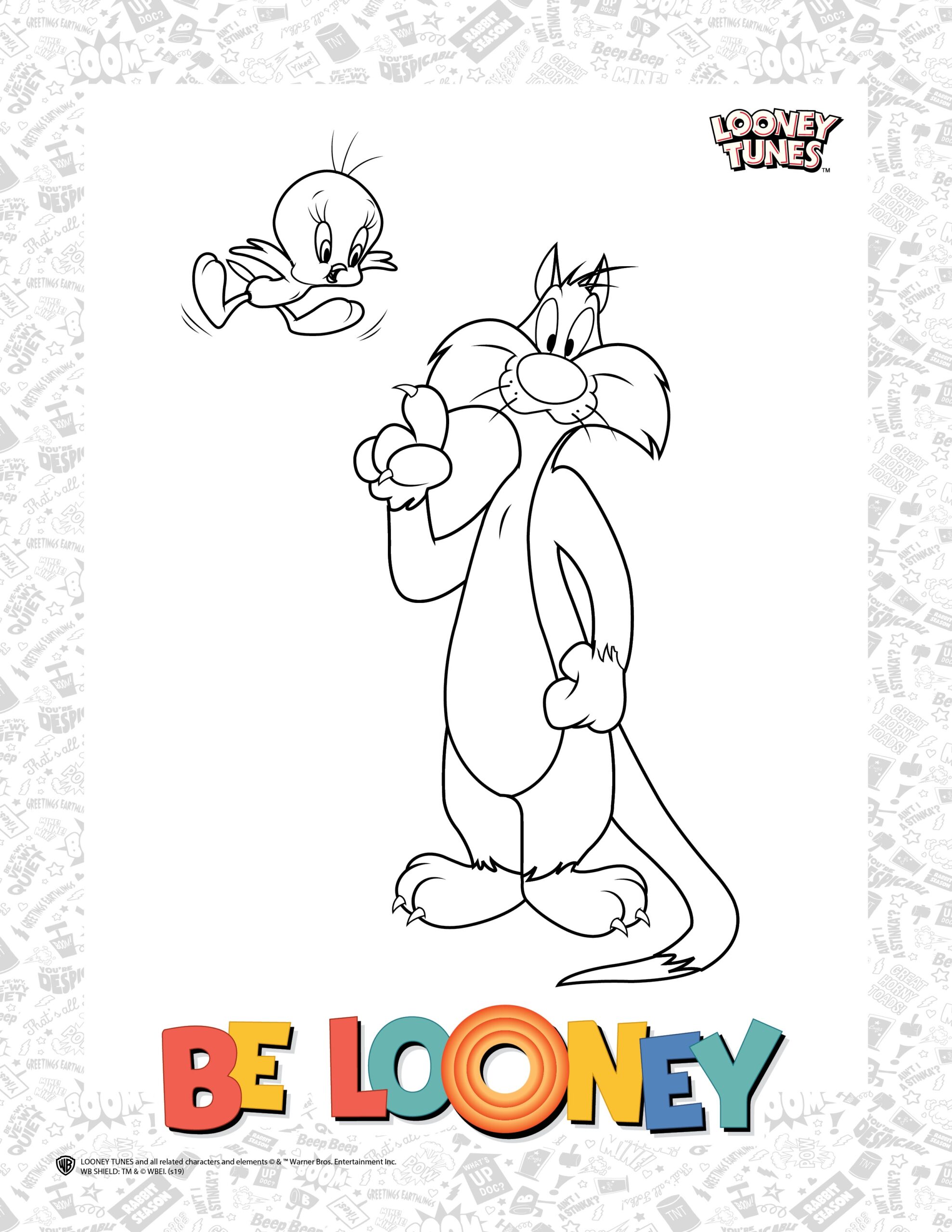 WarnerBros co uk Looney Tunes Colouring Pages Articles