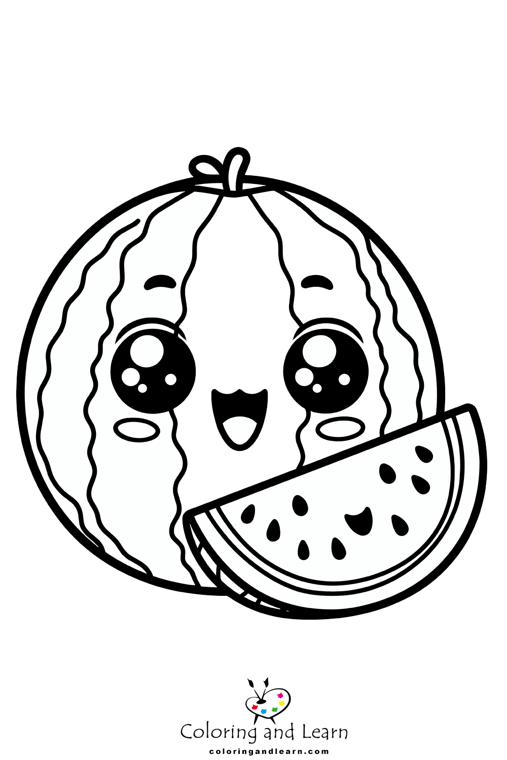 watermelon coloring page
