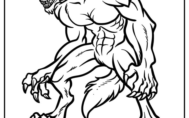 Werewolf Coloring Pages 30 Free Printable PDF Sheets