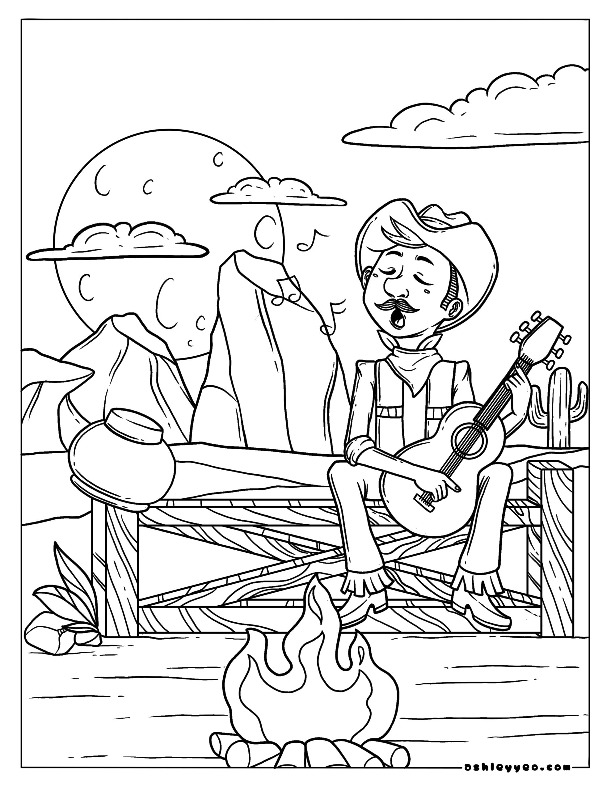 western coloring pages