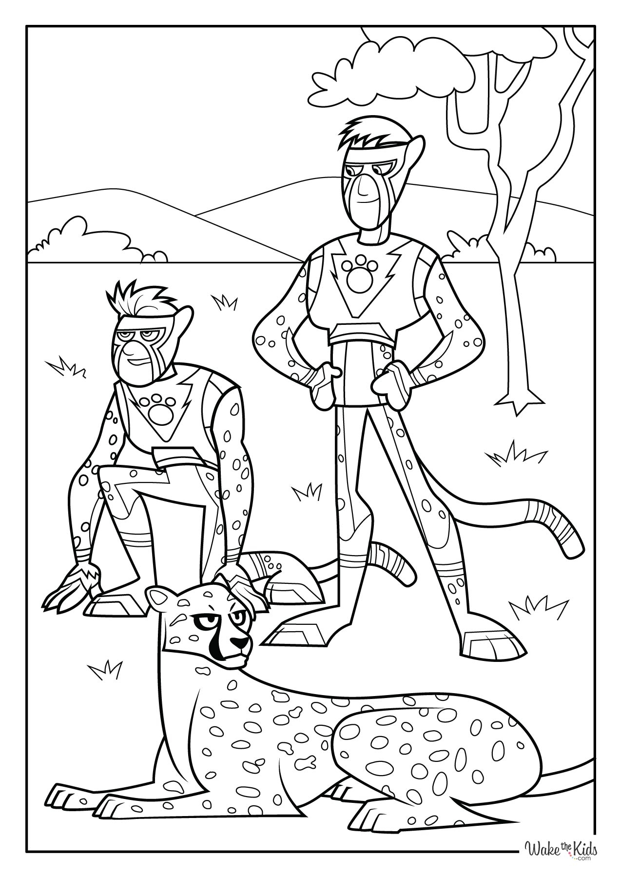 wild kratts coloring pages