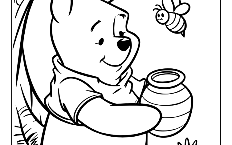 Winnie The Pooh Coloring Pages 25 Free Printable PDF