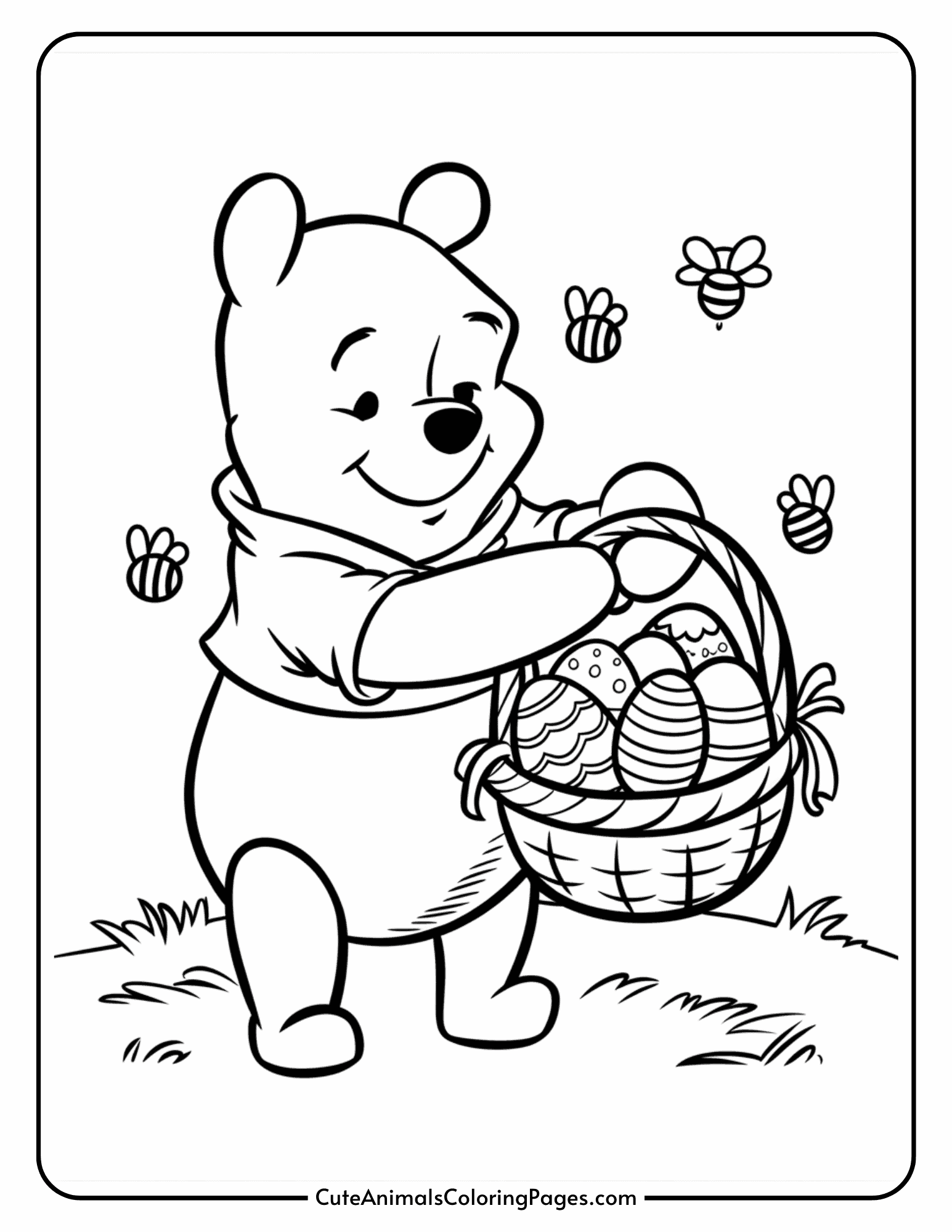 winnie the pooh bear coloring pages