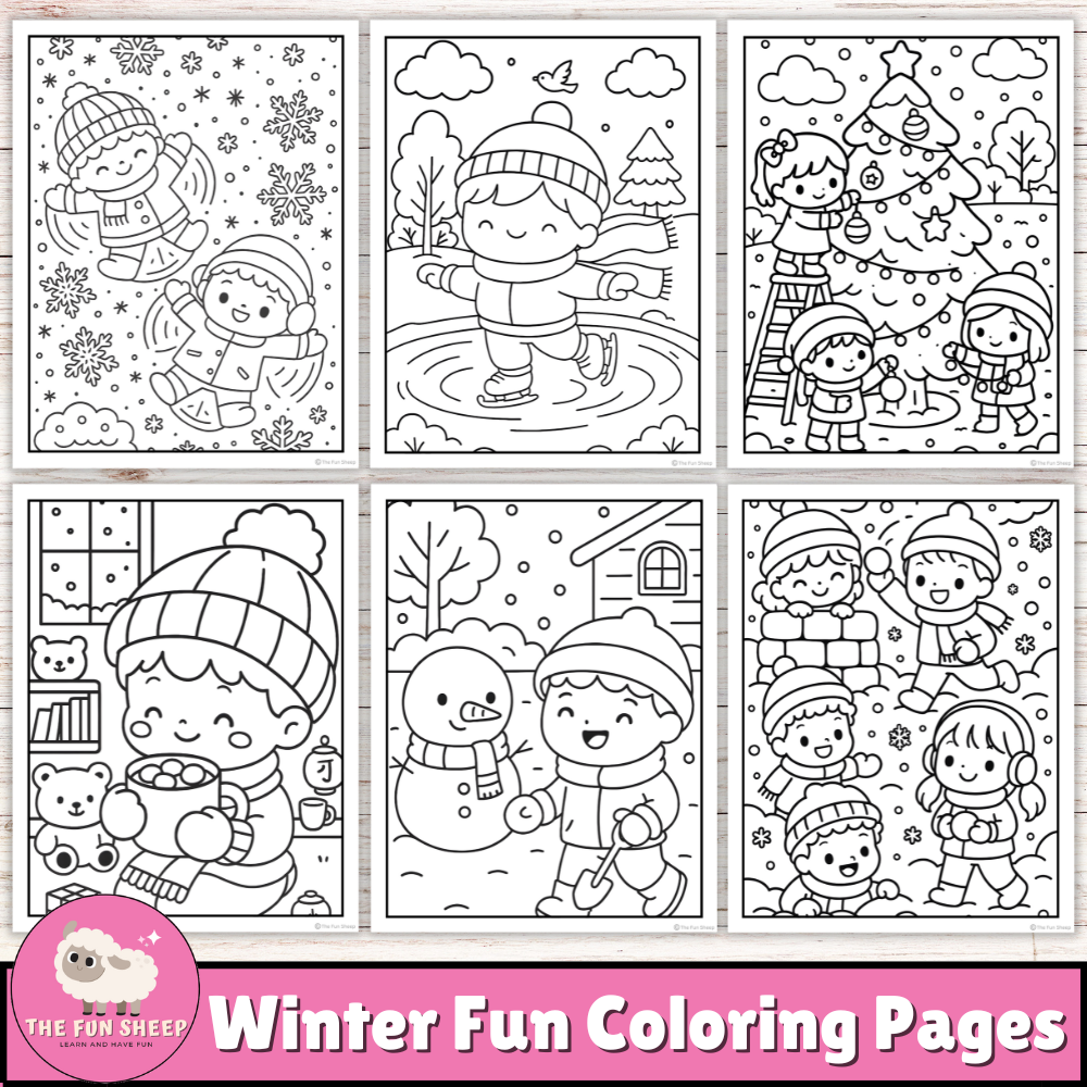 Winter Fun Coloring Pages Holiday Coloring Sheets Snowy Day Printable Activity Made By Teachers