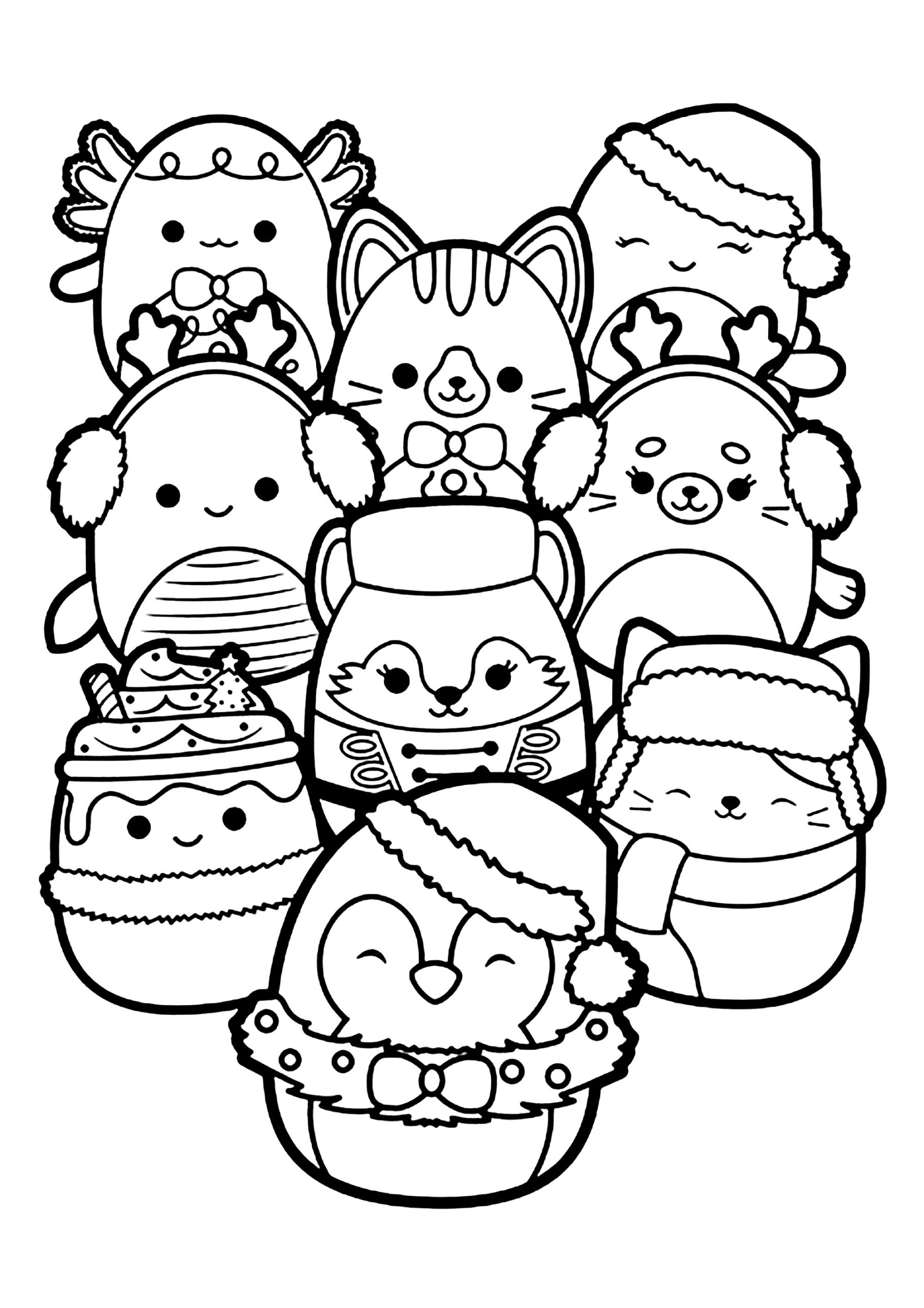 Winter Squishmallow Characters Squishmallow Coloring Pages