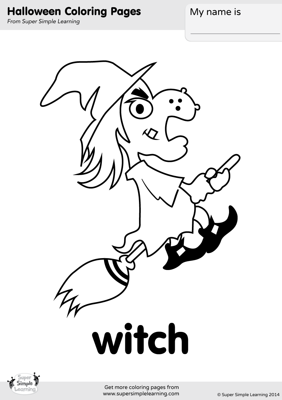 witch coloring pages
