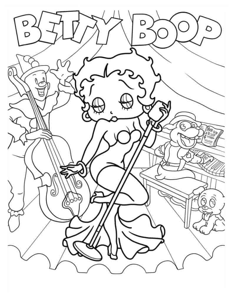 betty boop coloring pages