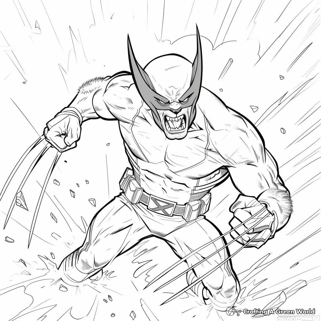 Wolverine Coloring Pages Free Printable 