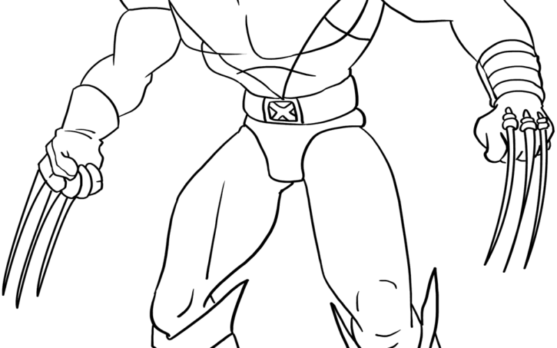 Wolverine From X men Coloring Page Easy Drawing Guides