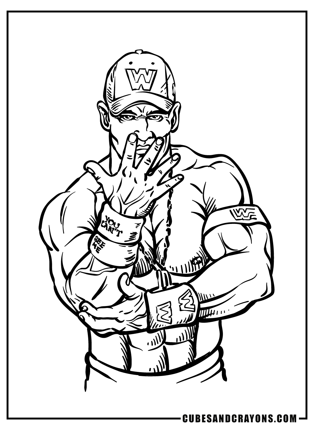 wwe coloring pages