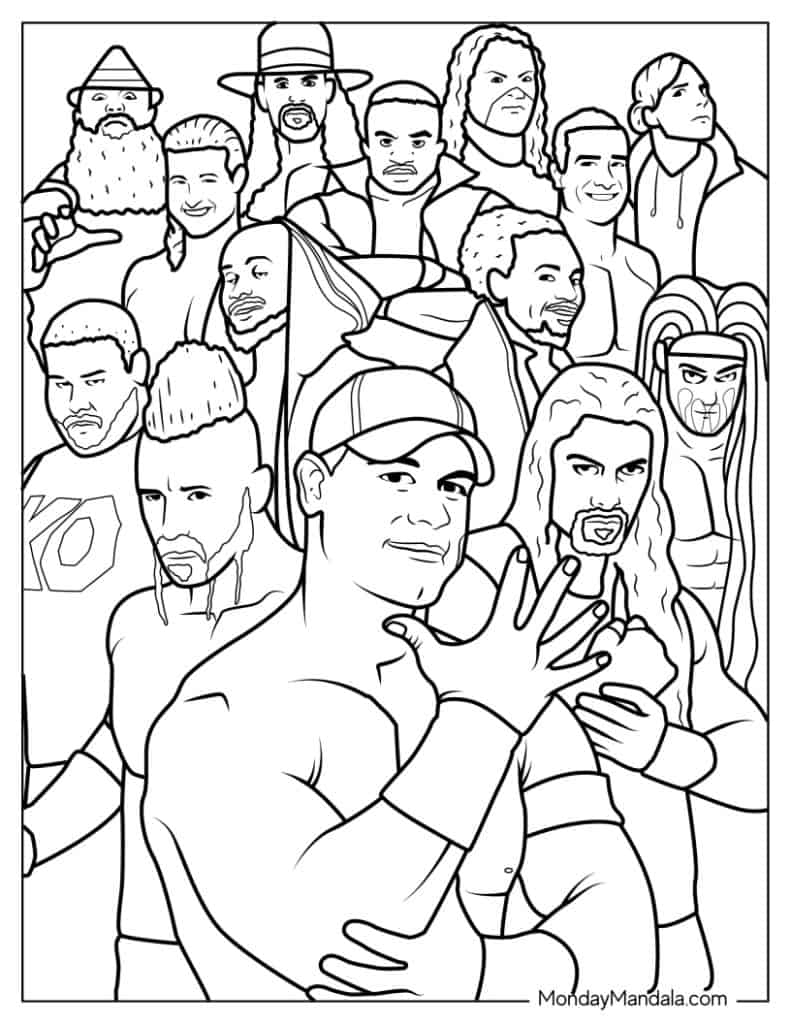 Wwe Coloring Pages Online