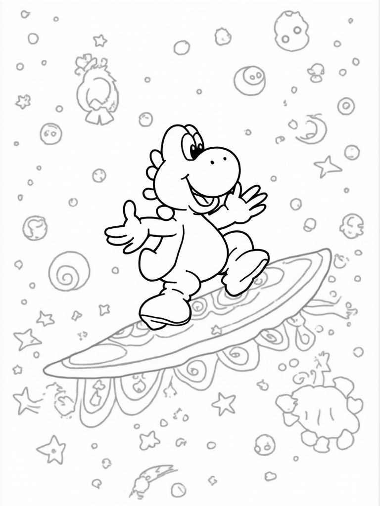 yoshi coloring page