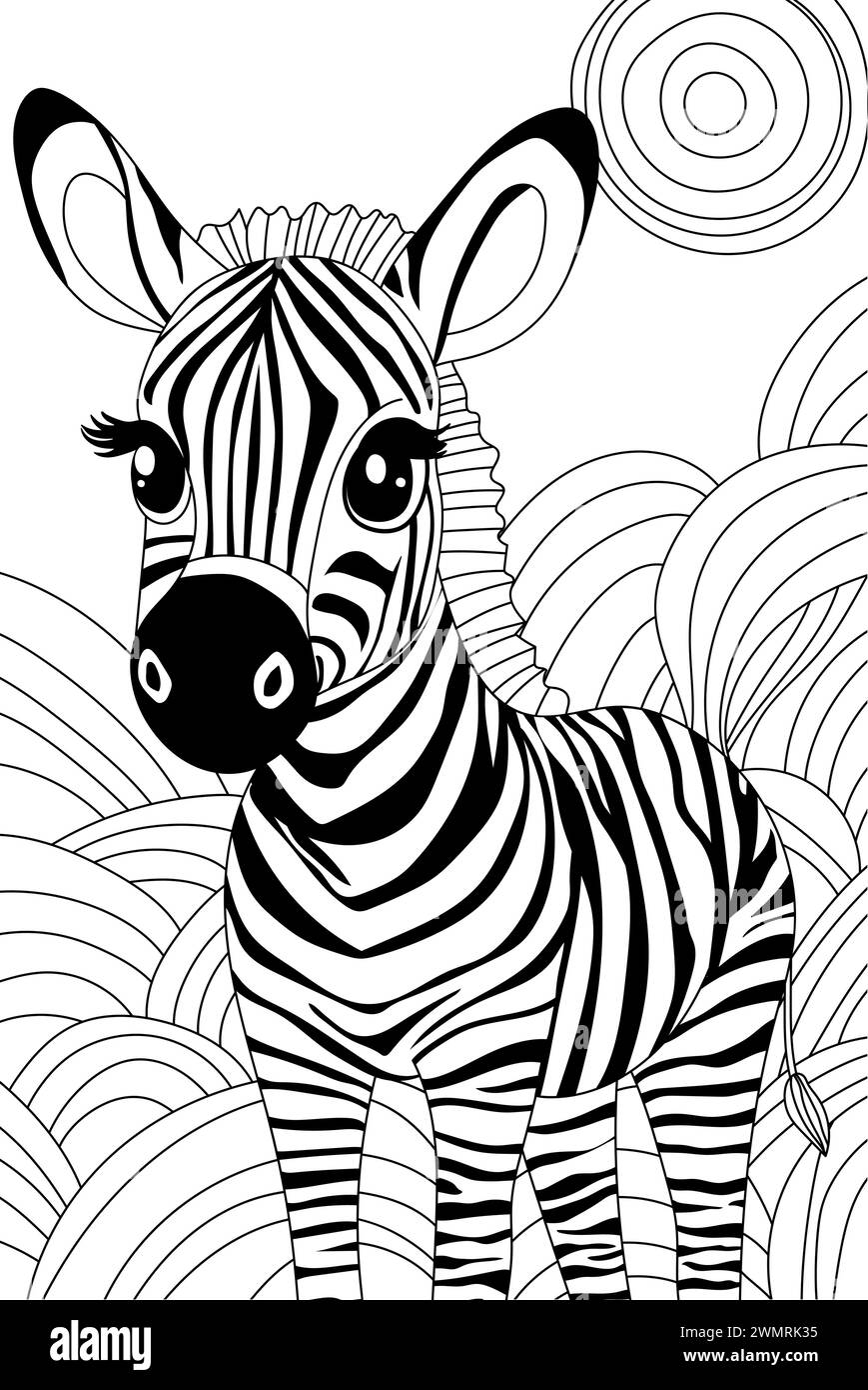 Zebra Coloring Page For Kids Is A Creative Book For Coloring Stock Vector Image Art Alamy Zebra Coloring Page For Kids Is A Creative Book For Coloring Stock Vector Image Art Alamy