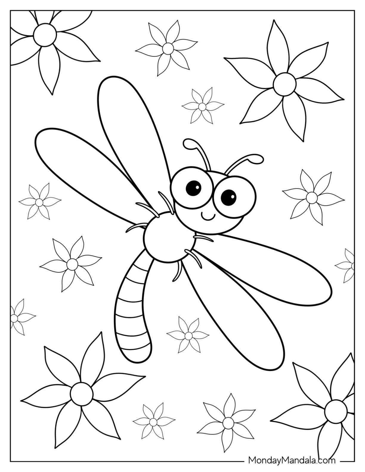 Zentangle Stylized Cartoon Dragonfly Insect Isolated On White Background Sketch For Adult Anti Insect Coloring Pages Dragonfly Insect Butterfly Coloring Page