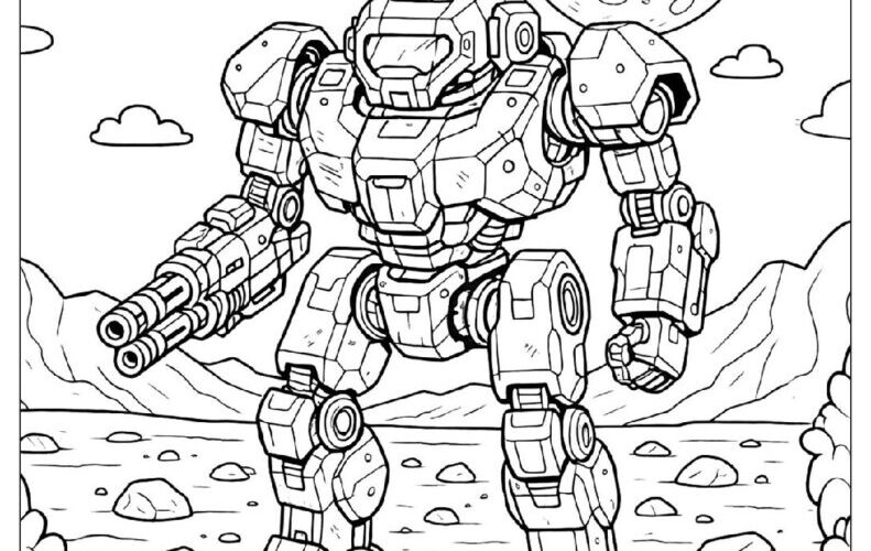 100 Robot Coloring Pages Free PDF To Print Woo Coloring