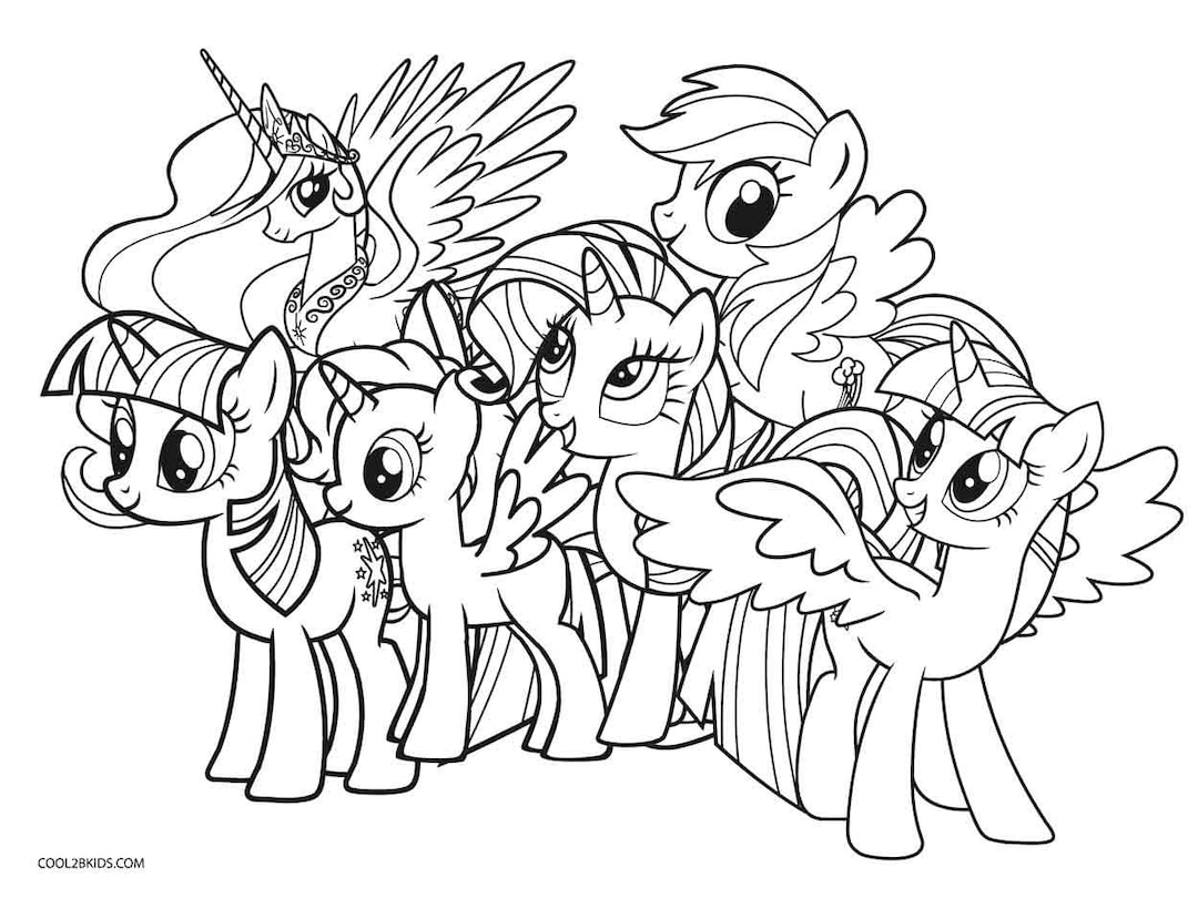 23 Page My Little Pony Coloring Etsy New Zealand 23 Page My Little Pony Coloring Etsy New Zealand