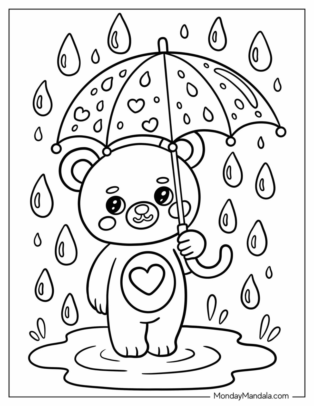 35 Rain Coloring Pages Free PDF Printables 