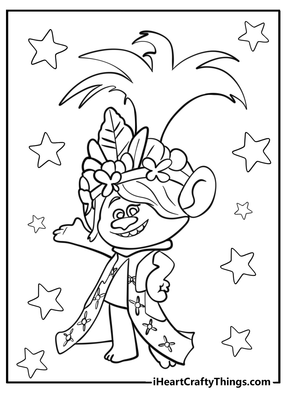 poppy coloring page