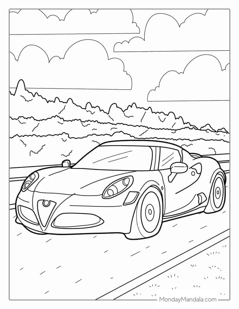 printable car coloring pages