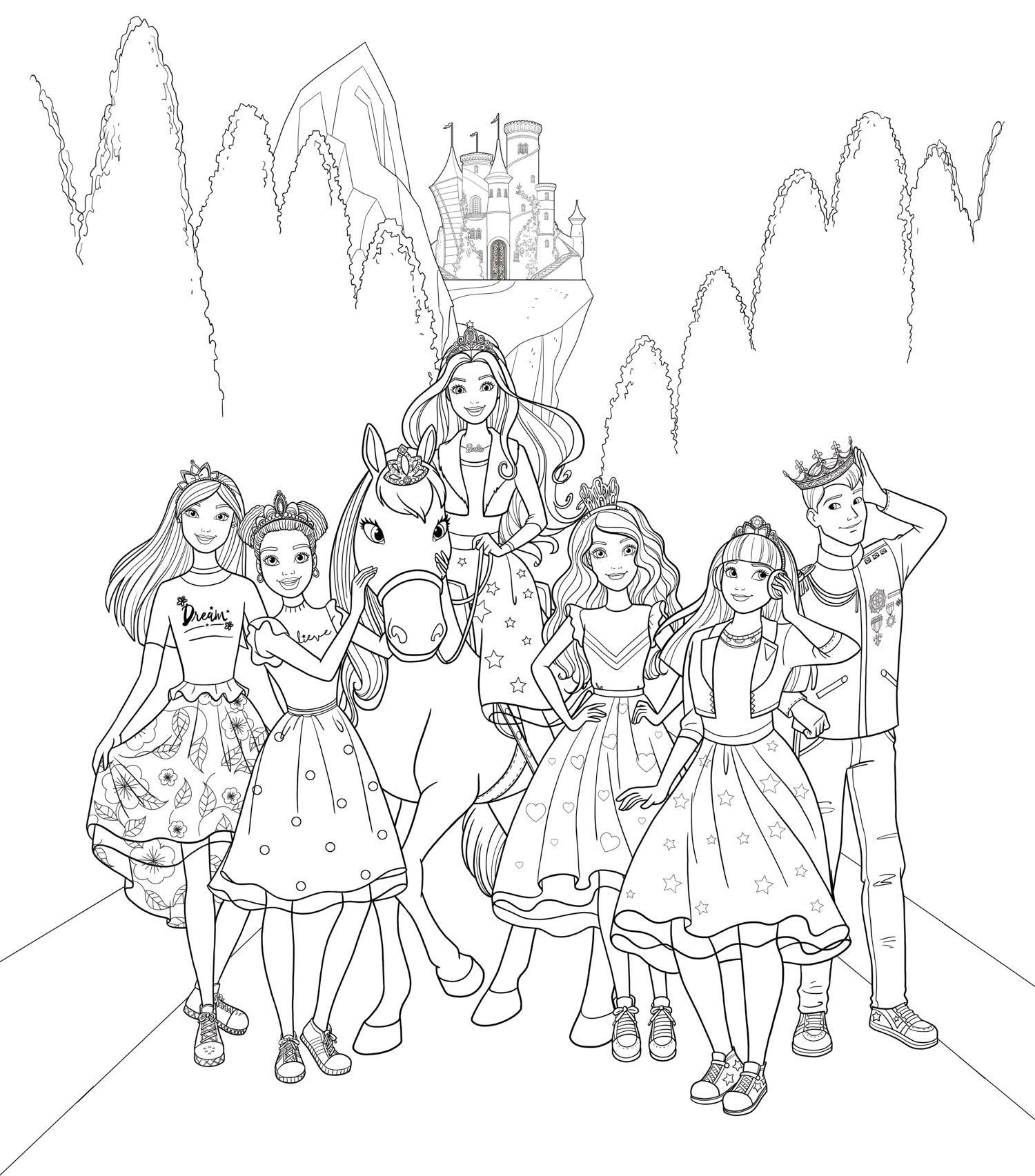 printable barbie coloring pages