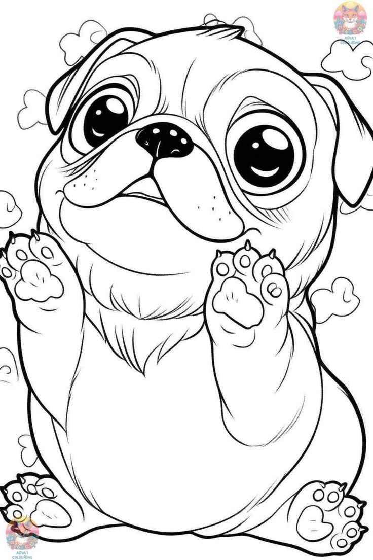 pug coloring pages