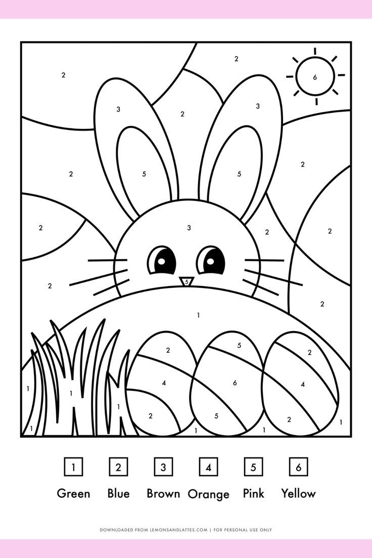 Easter Bunny Color By Number
