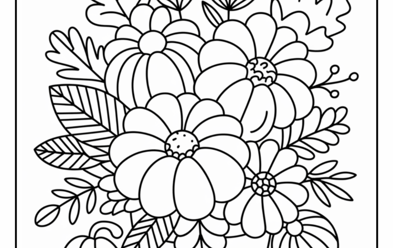 Fall Flowers Coloring Pages To Print And Color 10 Pages Easy Coloring Pages For Kids