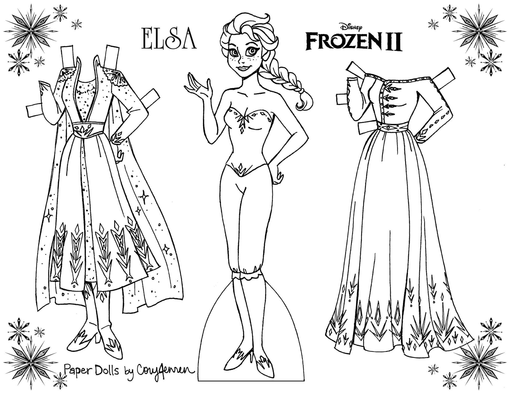 paper doll coloring pages