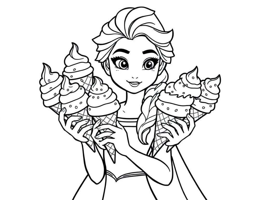 queen elsa coloring pages