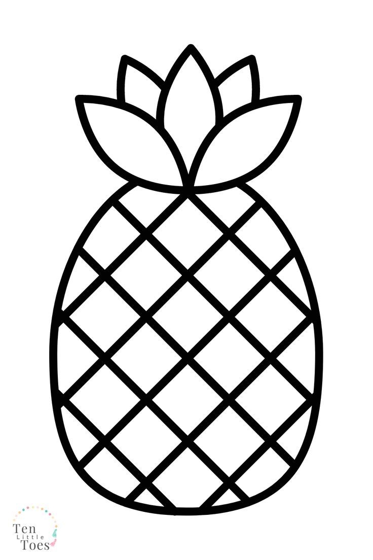 Fun And Easy Pineapple Colouring Pages