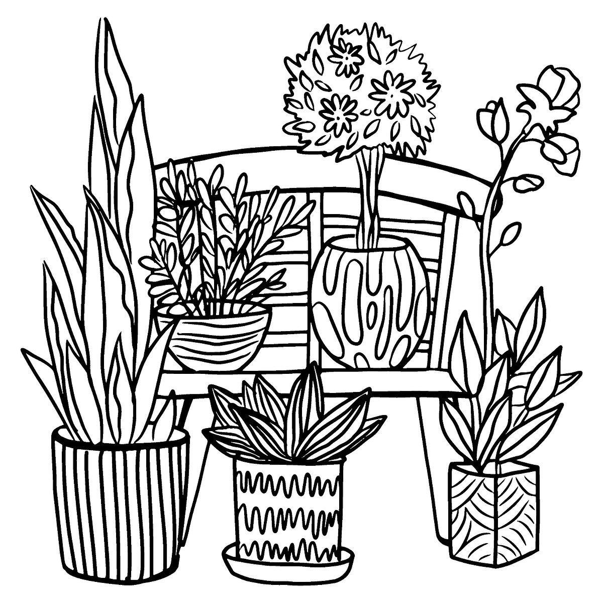 Houseplants Coloring Pages Free Printable Coloring Pages Of Plants For Plant Lovers Printables 30Seconds Mom