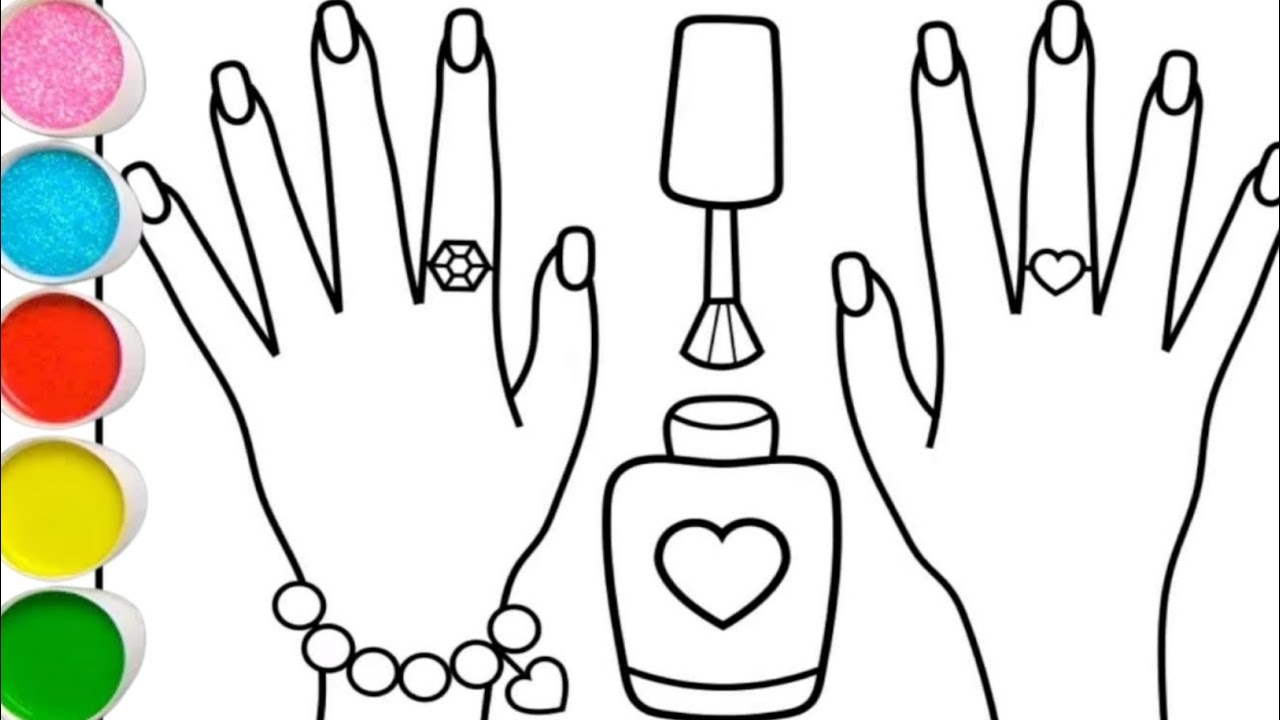 nail coloring page