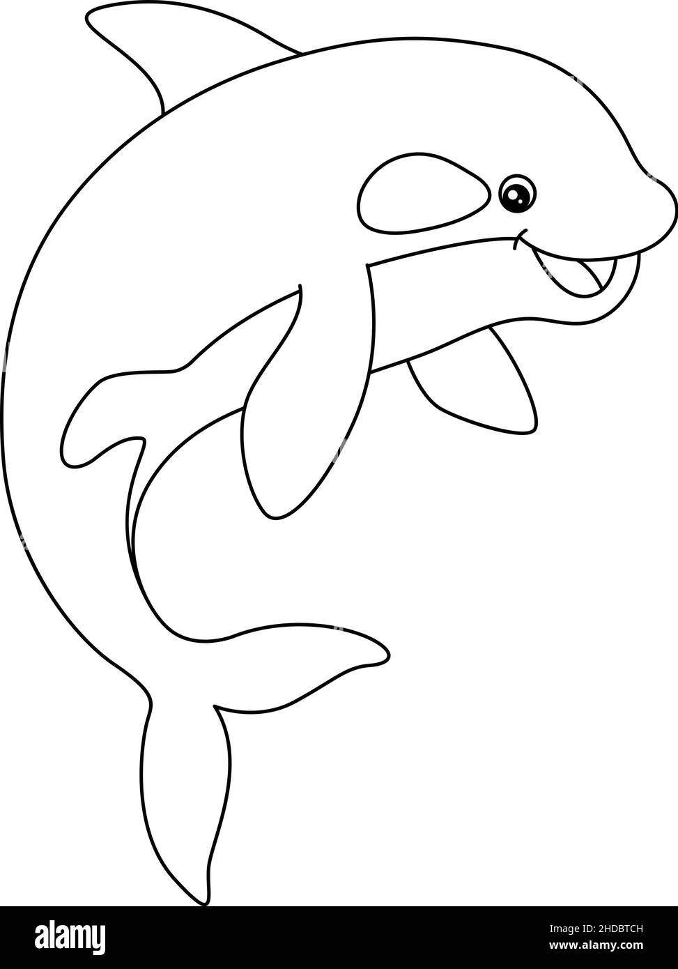 Killer Whale Coloring Page For Kids Stock Vector Image Art Alamy