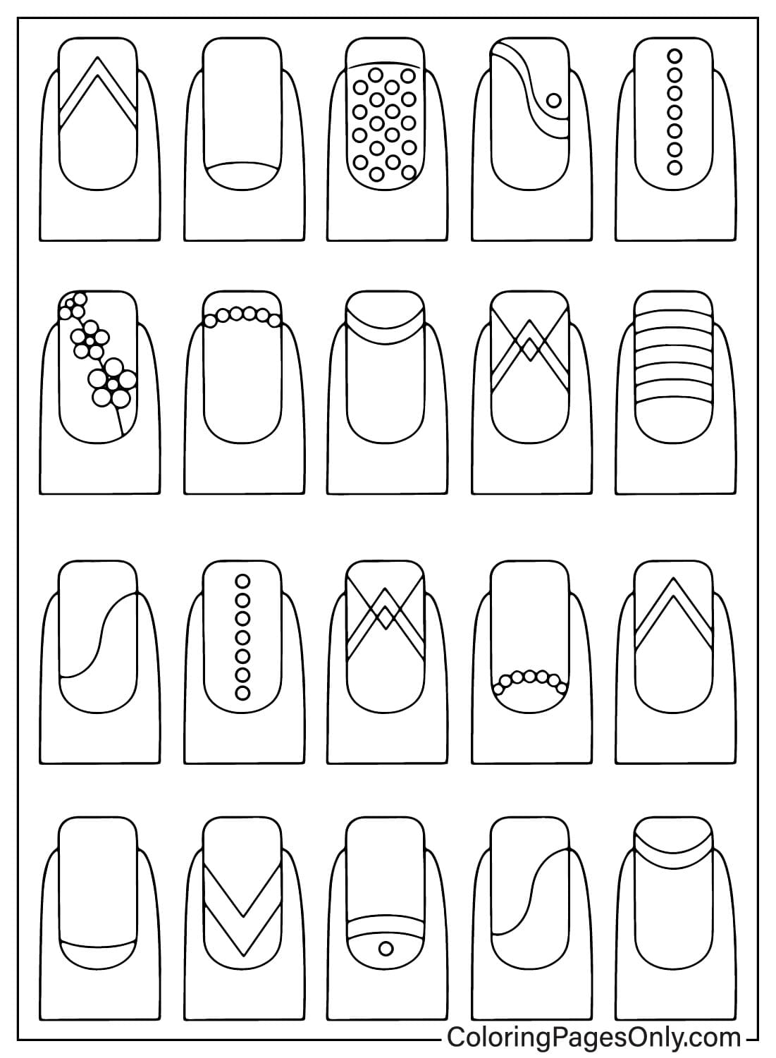 Nail Coloring Pages