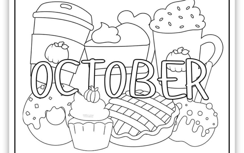 October Coloring Pages Free PDF Printables Simply Love Coloring