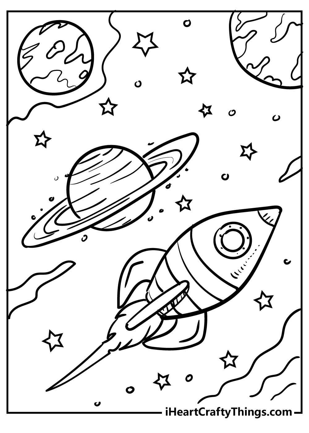 Outer Space Colouring Book