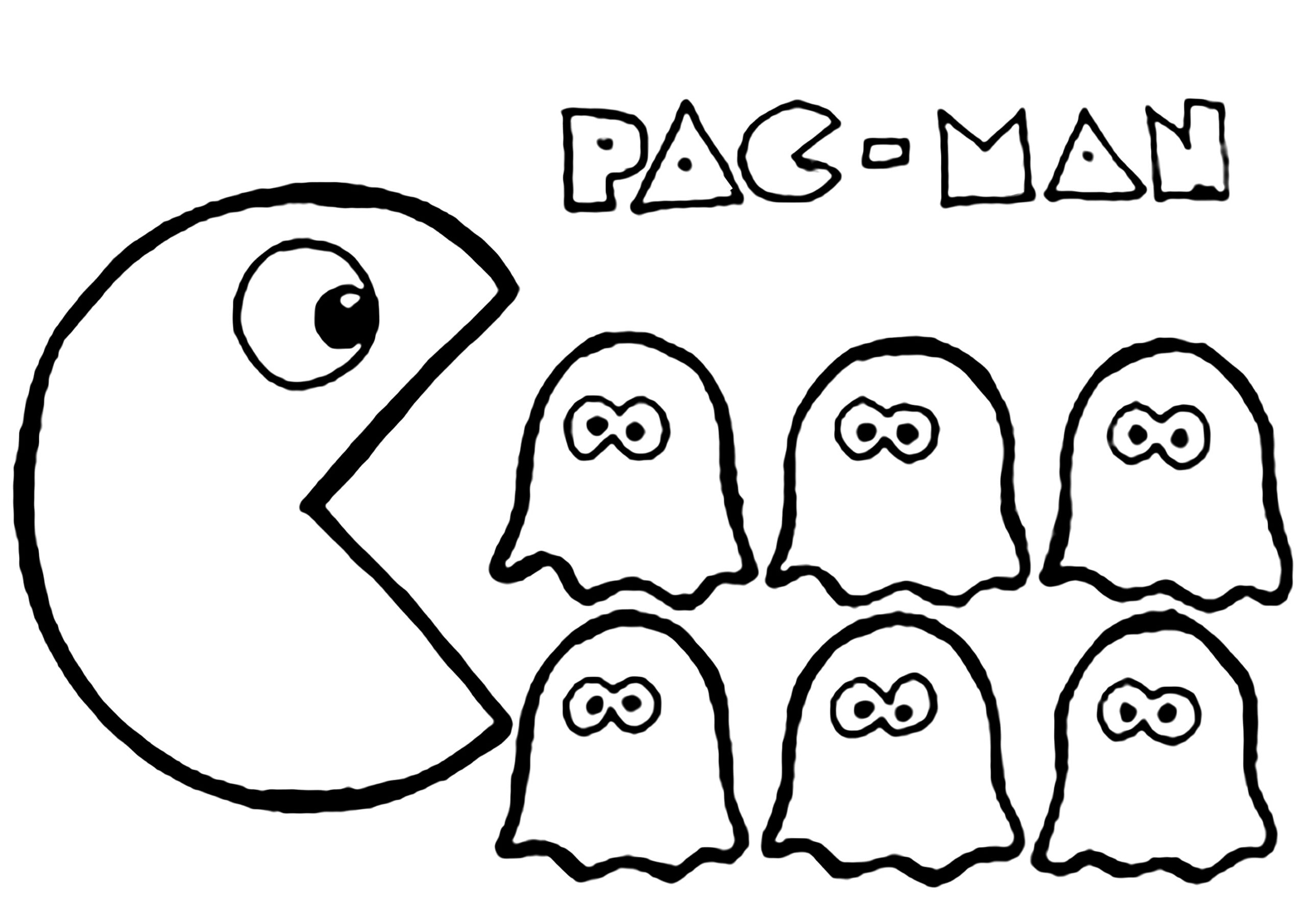 Pacman And Ghosts Pac Man Coloring Pages