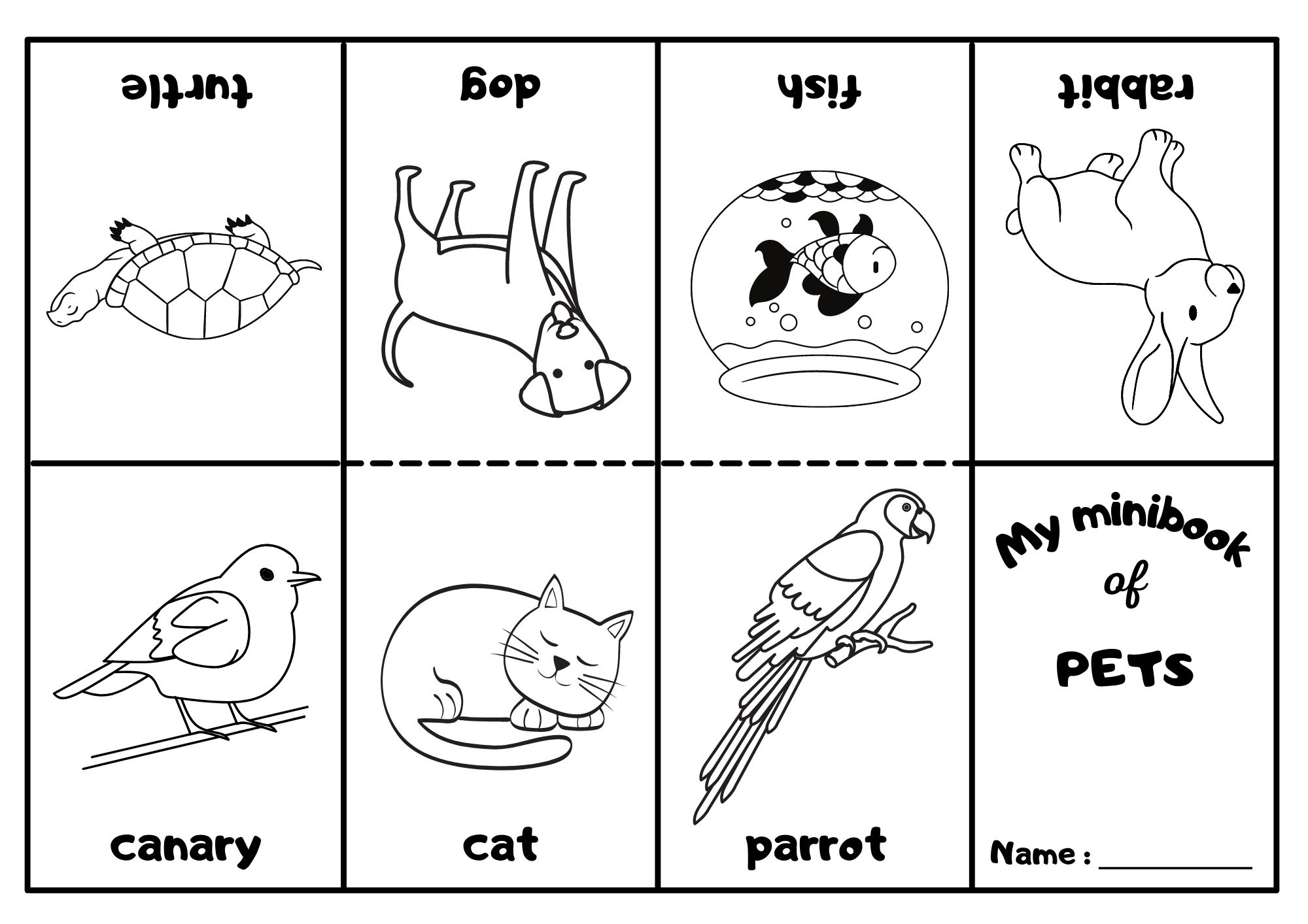 Pets Mini Coloring Book Ezpzlearn