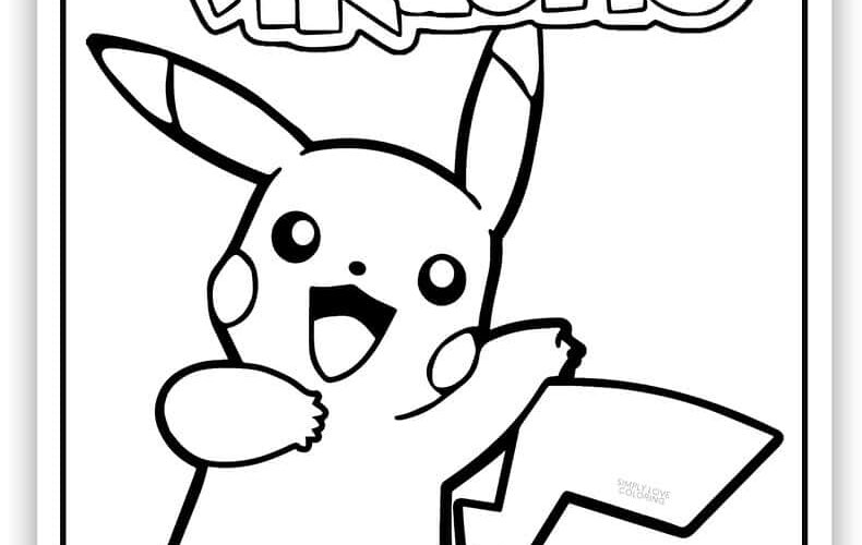 Pikachu Coloring Pages Free PDF Printables Simply Love Coloring