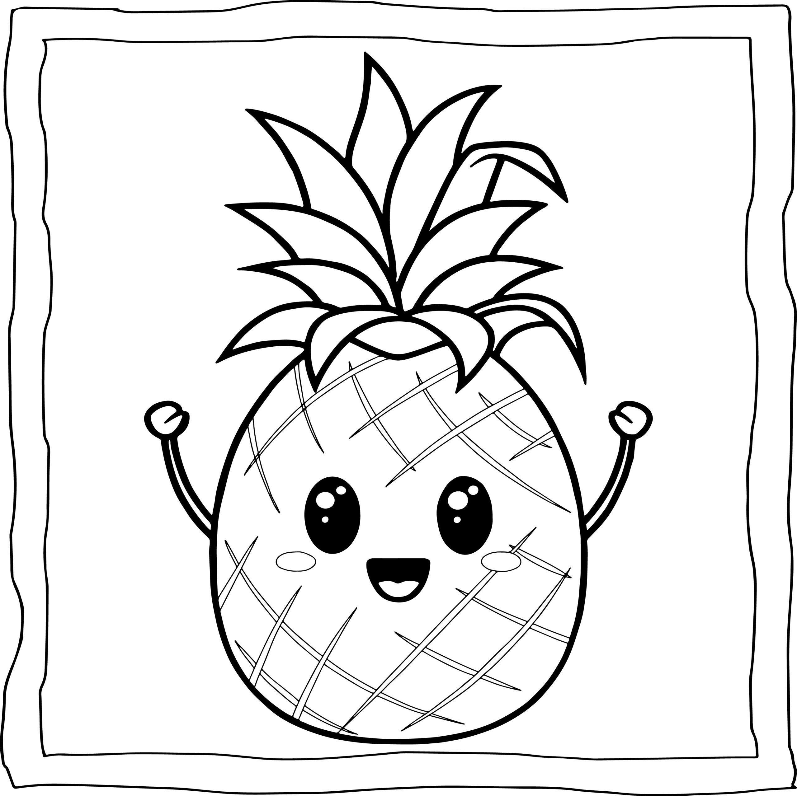 Pineapple Coloring Book Easy And Fun Pineapples Coloring Pages For Kids Made By Teachers