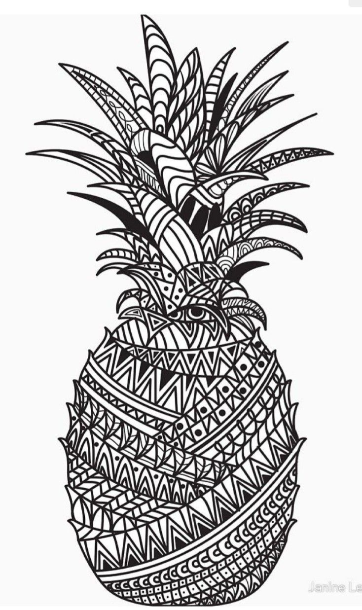 pineapple coloring page